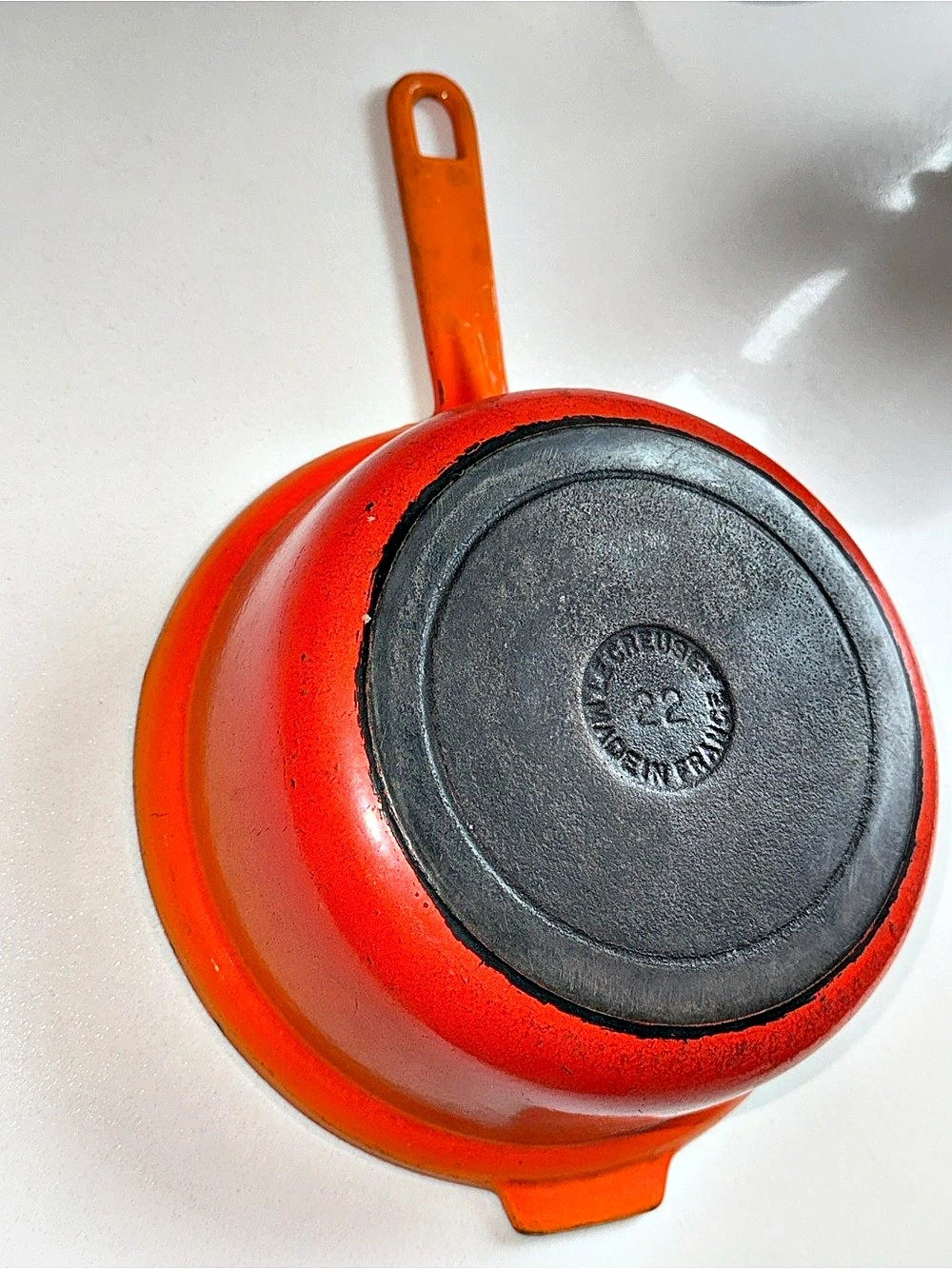 Le Creuset Enameled Cast Iron Saucepan 22 cms Orange - FAIR condition